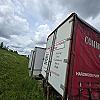 red Dobson Curtain Trailer